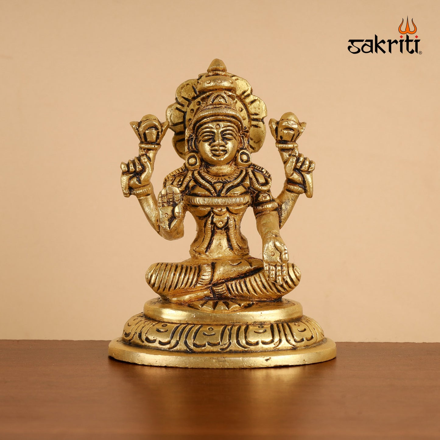 Pure Brass,Lakshmi,Laxmi,Devi,Amman,Statue,Temple,Pooja Room,Home Decor,Gift