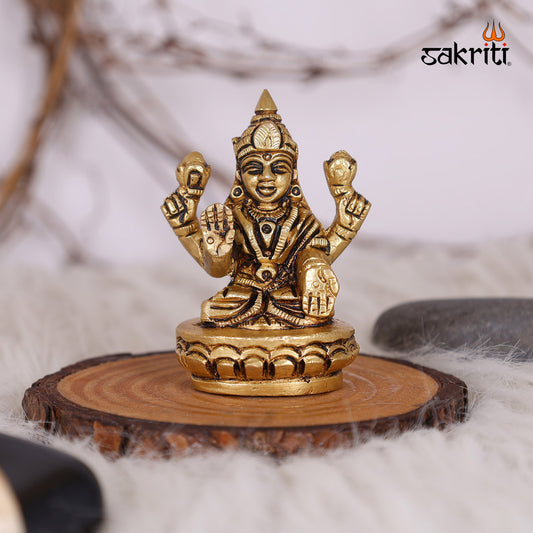 Pure Brass,Lakshmi,Laxmi,Amman,Statue,Temple,Pooja Room,Home Decor,Gift