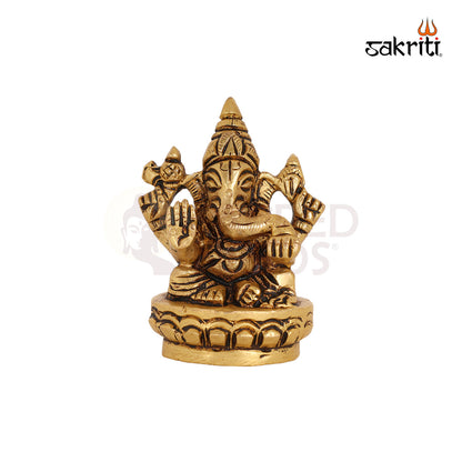 BRASS LOTUS GANESHA