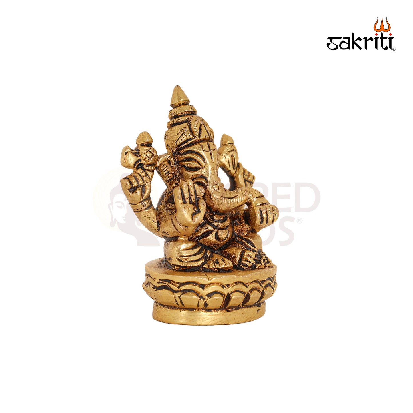 BRASS LOTUS GANESHA