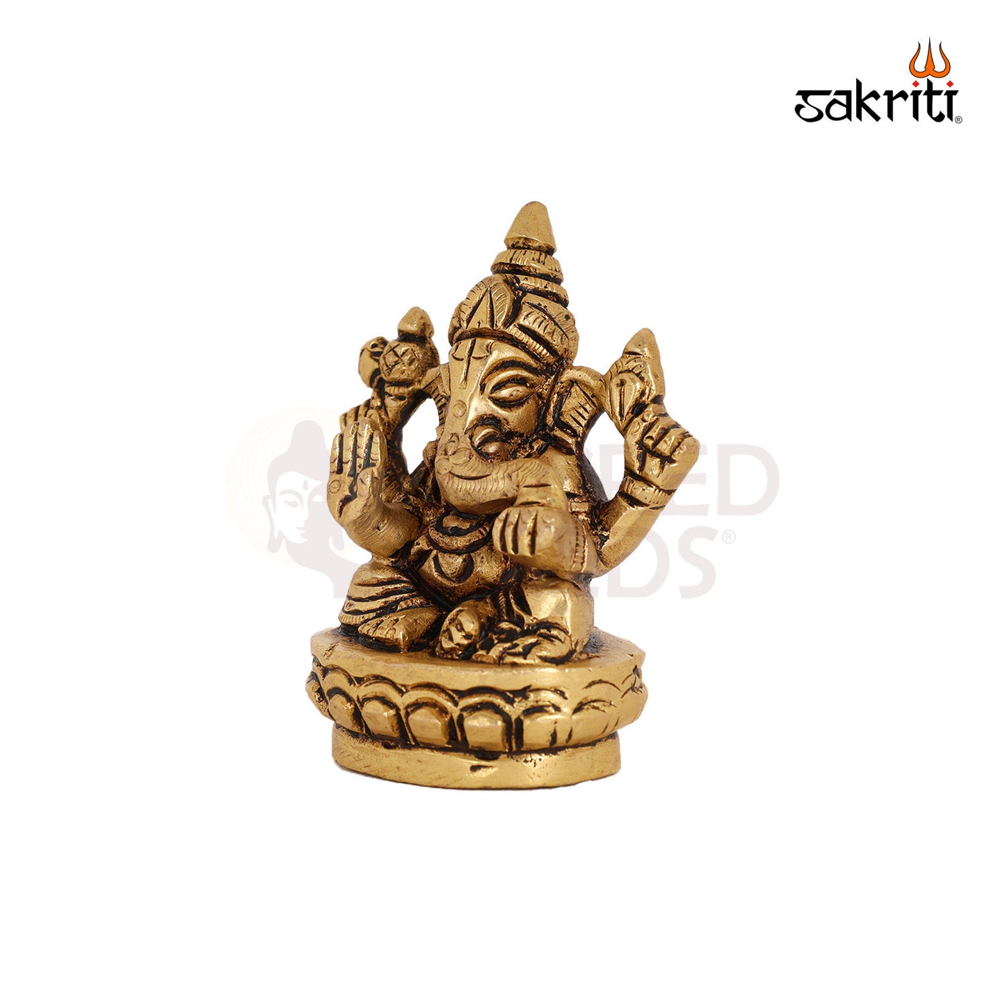 BRASS LOTUS GANESHA