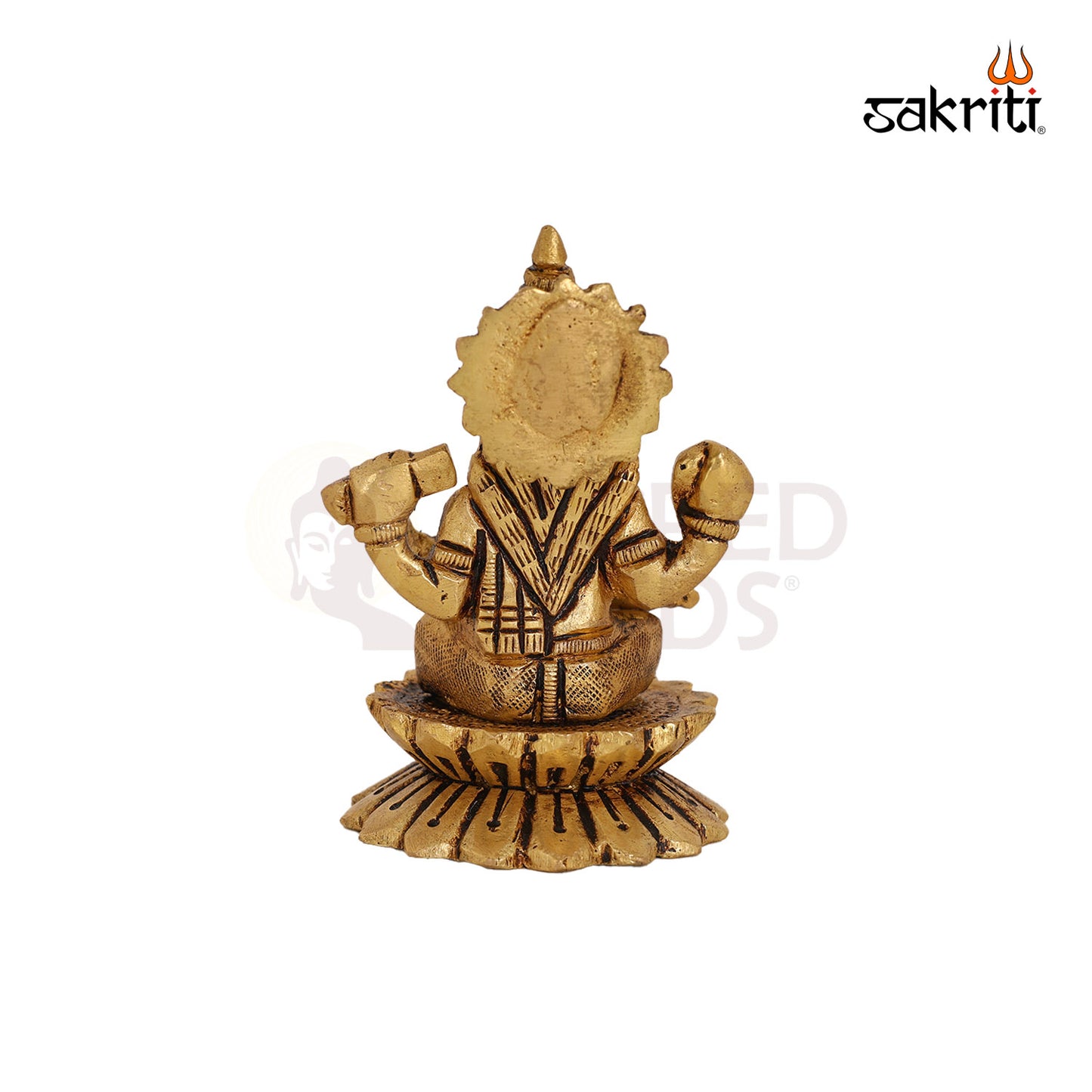 BRASS SARASWATHI WITH LOTUS BASE