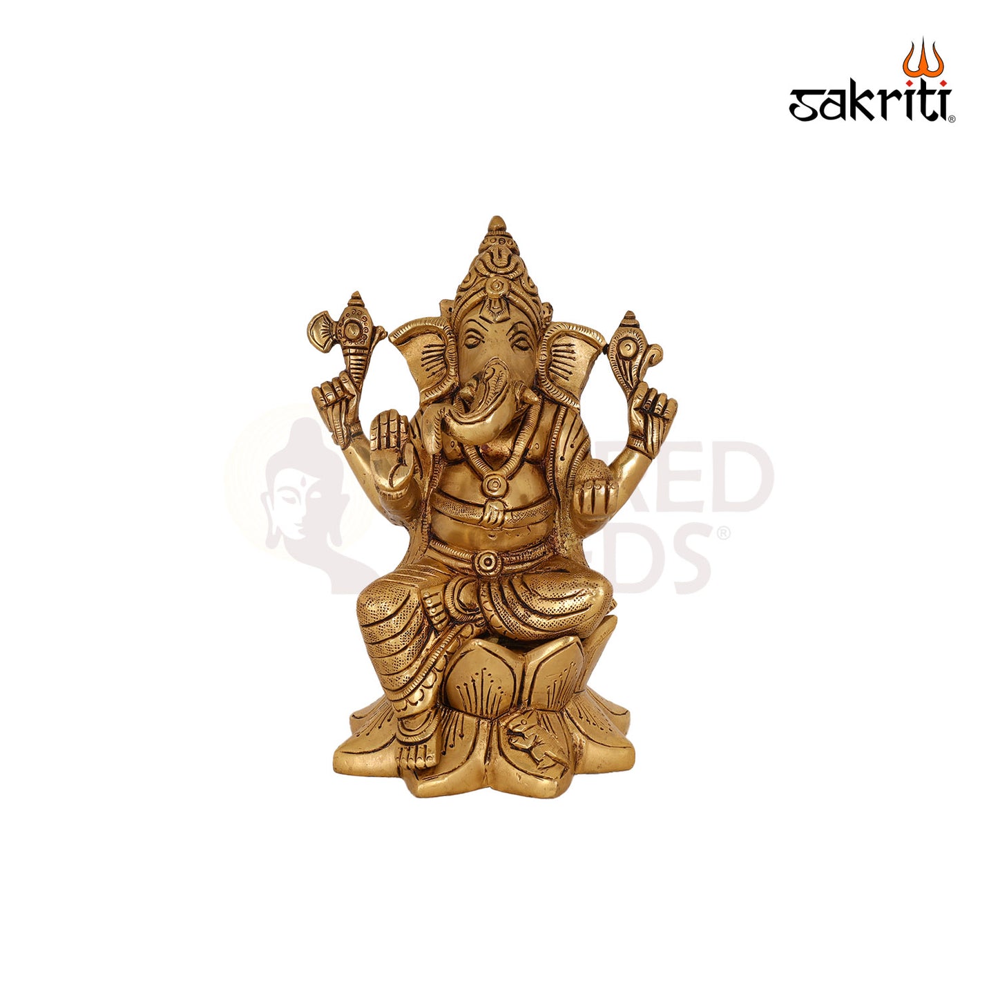 BRASS LOTUS GANESHA