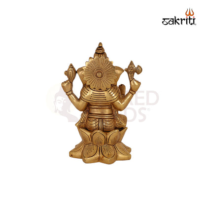 BRASS LOTUS GANESHA