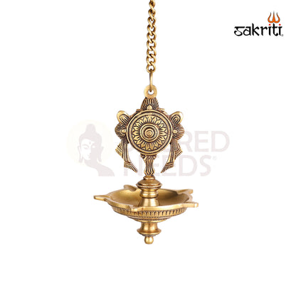 BRASS CHAKRA VILAKKU HANGING