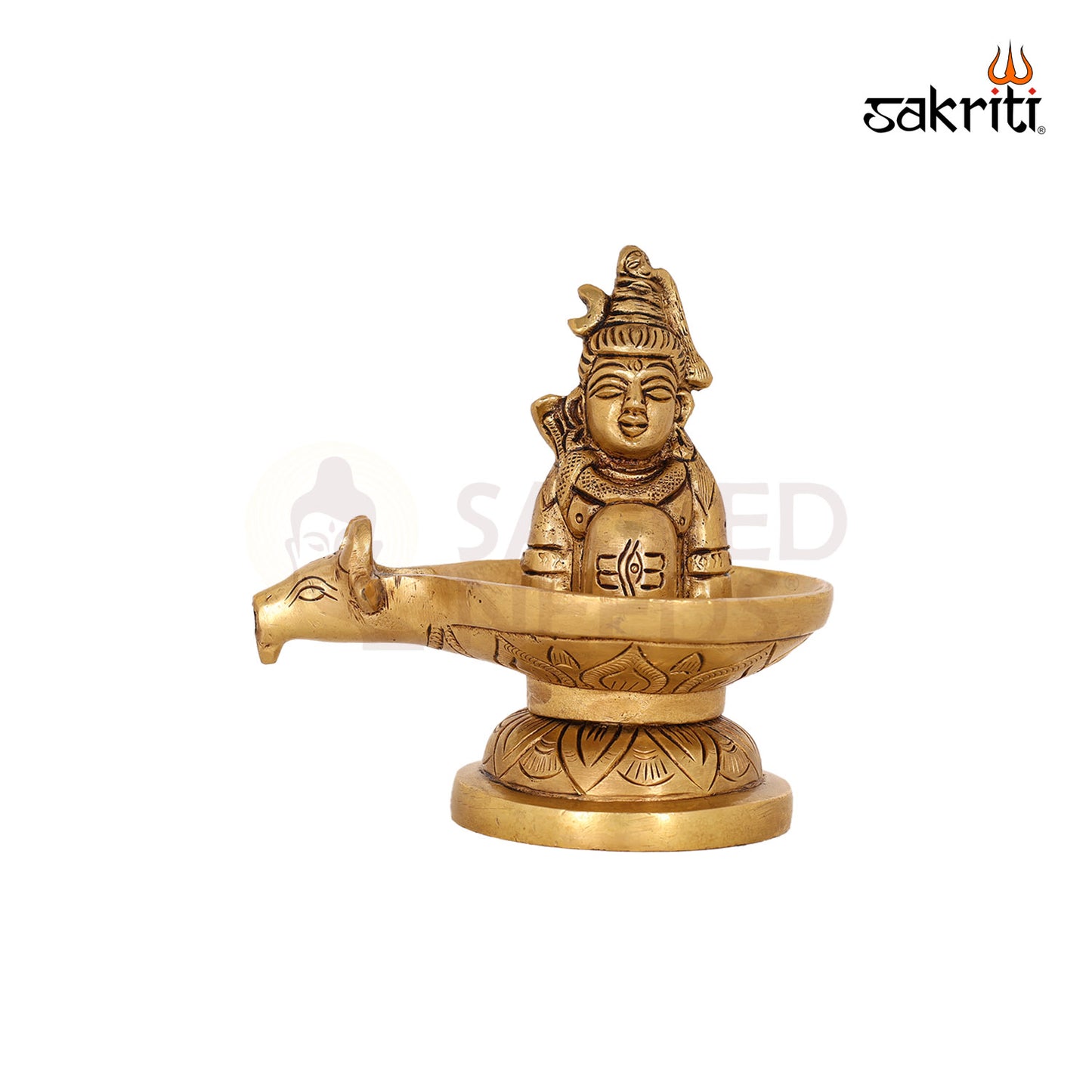 BRASS SHIVA LINGAM WITH NANDHI ABHISHEKAM