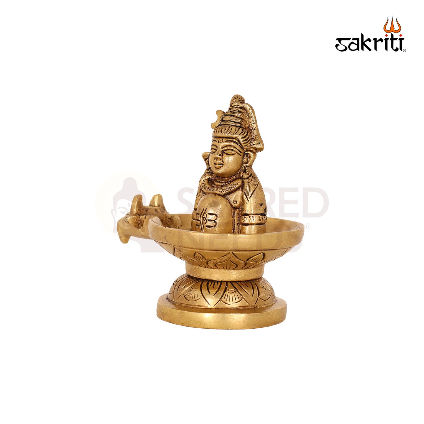 BRASS SHIVA LINGAM WITH NANDHI ABHISHEKAM