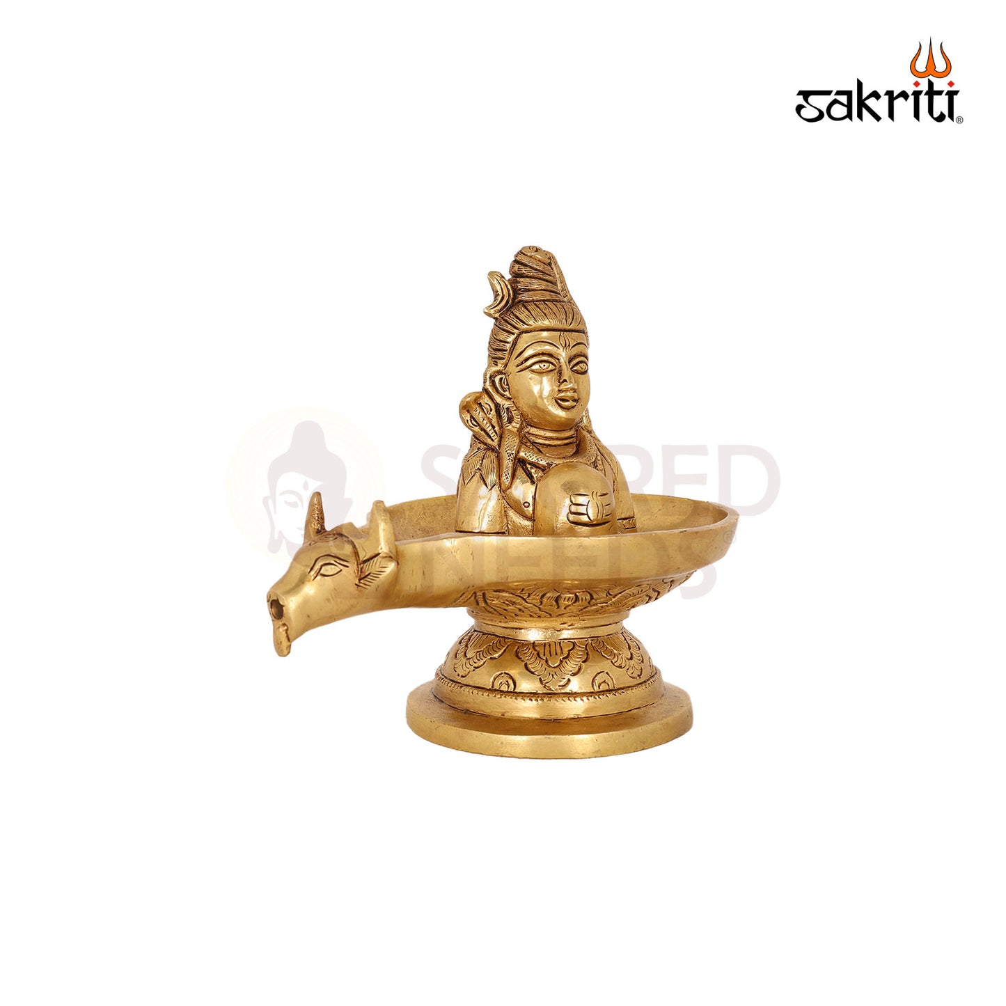 BRASS SHIVA LINGAM WITH NANDHI ABHISHEKAM