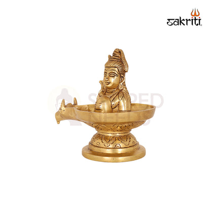 BRASS SHIVA LINGAM WITH NANDHI ABHISHEKAM