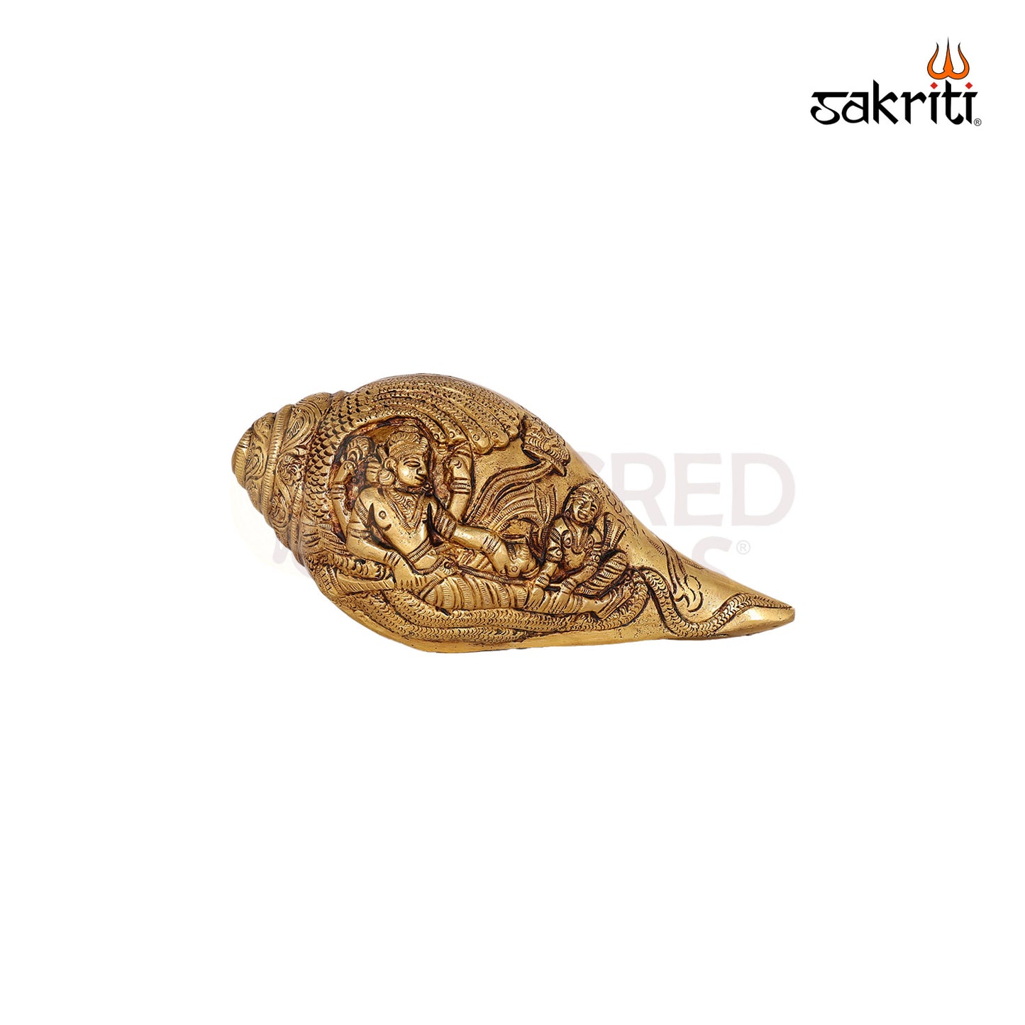 Brass Voice Shankh – 3.5 Inch Decorative Conch Shell with Sound