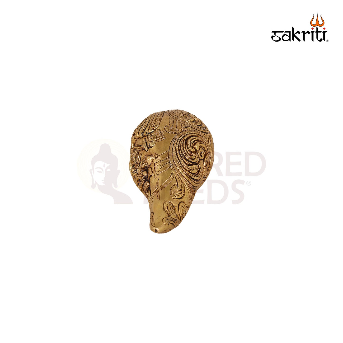 Brass Voice Shankh – 3.5 Inch Decorative Conch Shell with Sound