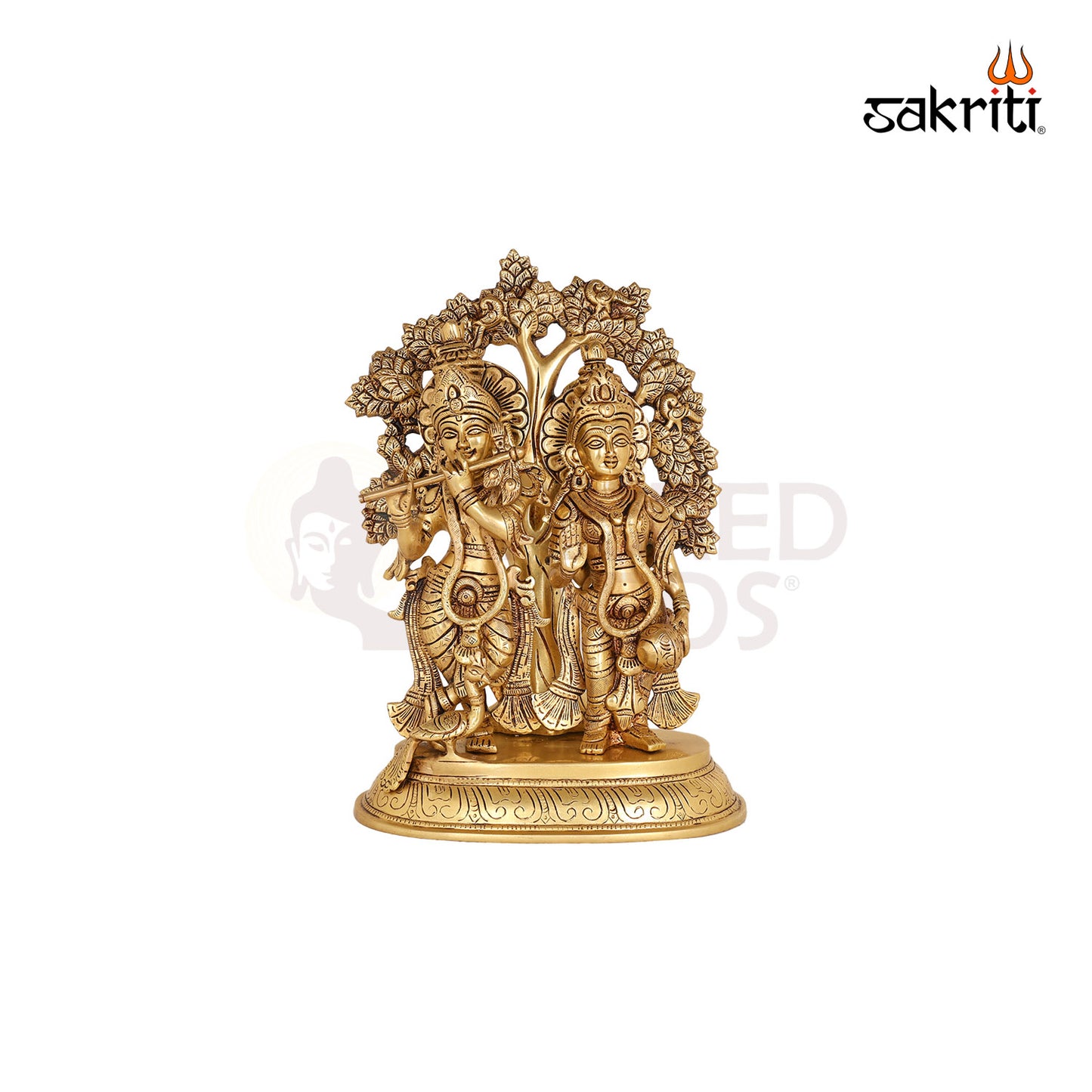 BRASS RADHA KRISHNA WITH BASE