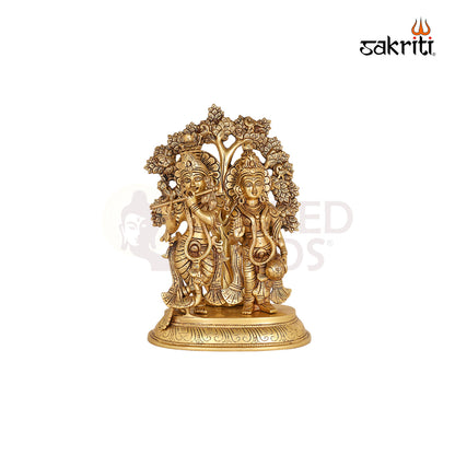 BRASS RADHA KRISHNA WITH BASE