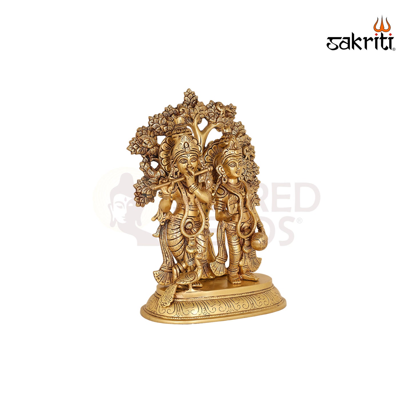 BRASS RADHA KRISHNA WITH BASE