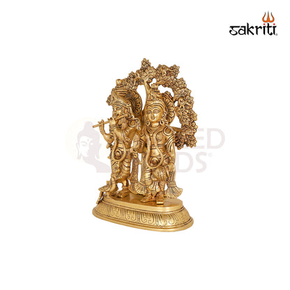 BRASS RADHA KRISHNA WITH BASE