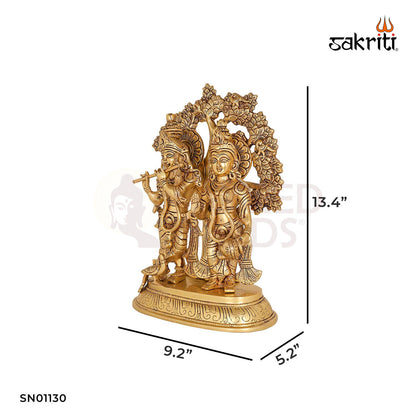 BRASS RADHA KRISHNA WITH BASE