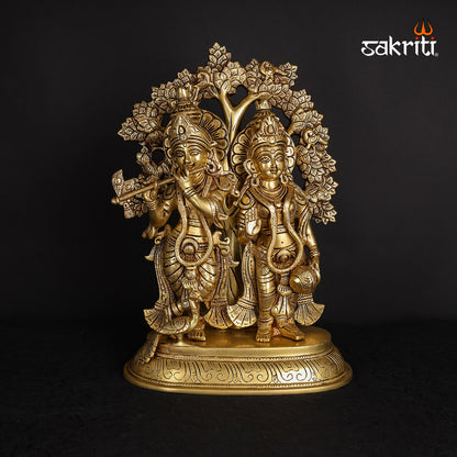 Pure Brass,Radha Krishna,Krishnan,Gopal,Statue,Temple,Pooja Room,Home Decor,Gift.