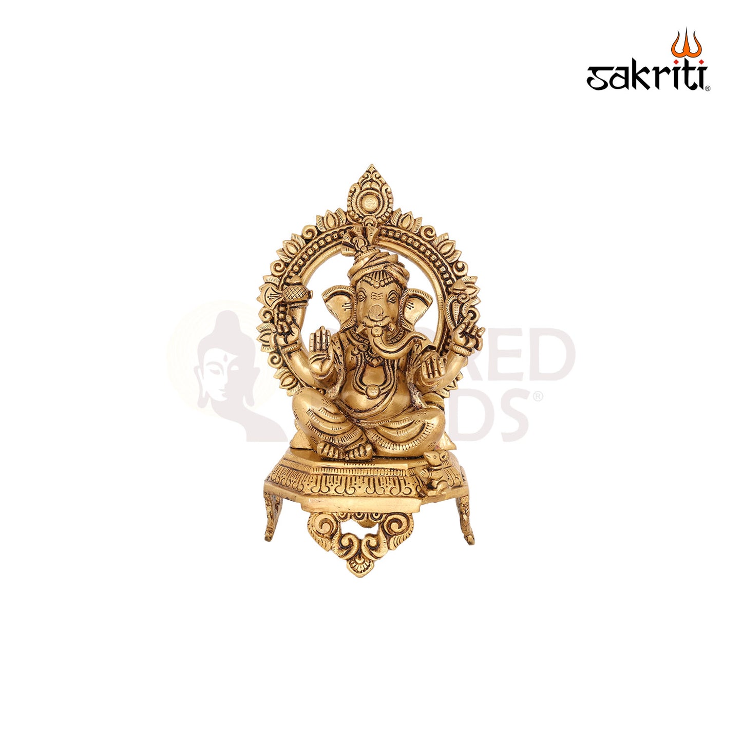 BRASS CHAIR GANESHA WITH ARCH