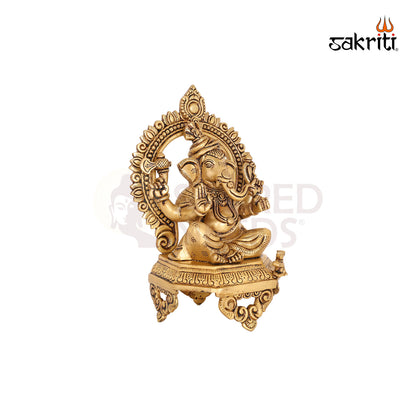 BRASS CHAIR GANESHA WITH ARCH