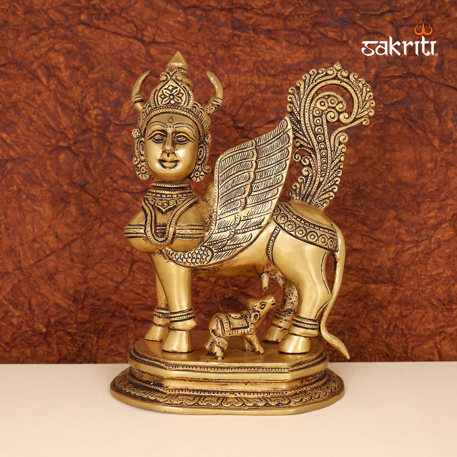 Pure Brass,kamadhenu,Cow,Gomatha,Statue,Temple,Pooja Room,Home Decor,Gift.