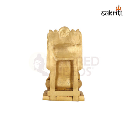 Brass Raghavendra Idol – 10.5 Inch Saint Guru Idol for Devotional Spaces
