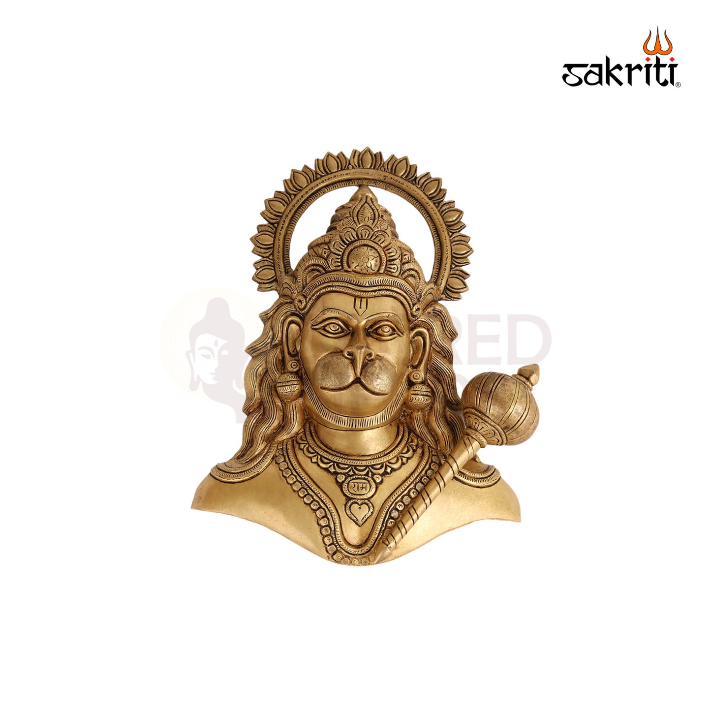 BRASS HANUMAN WALL MOUNTED PLATE