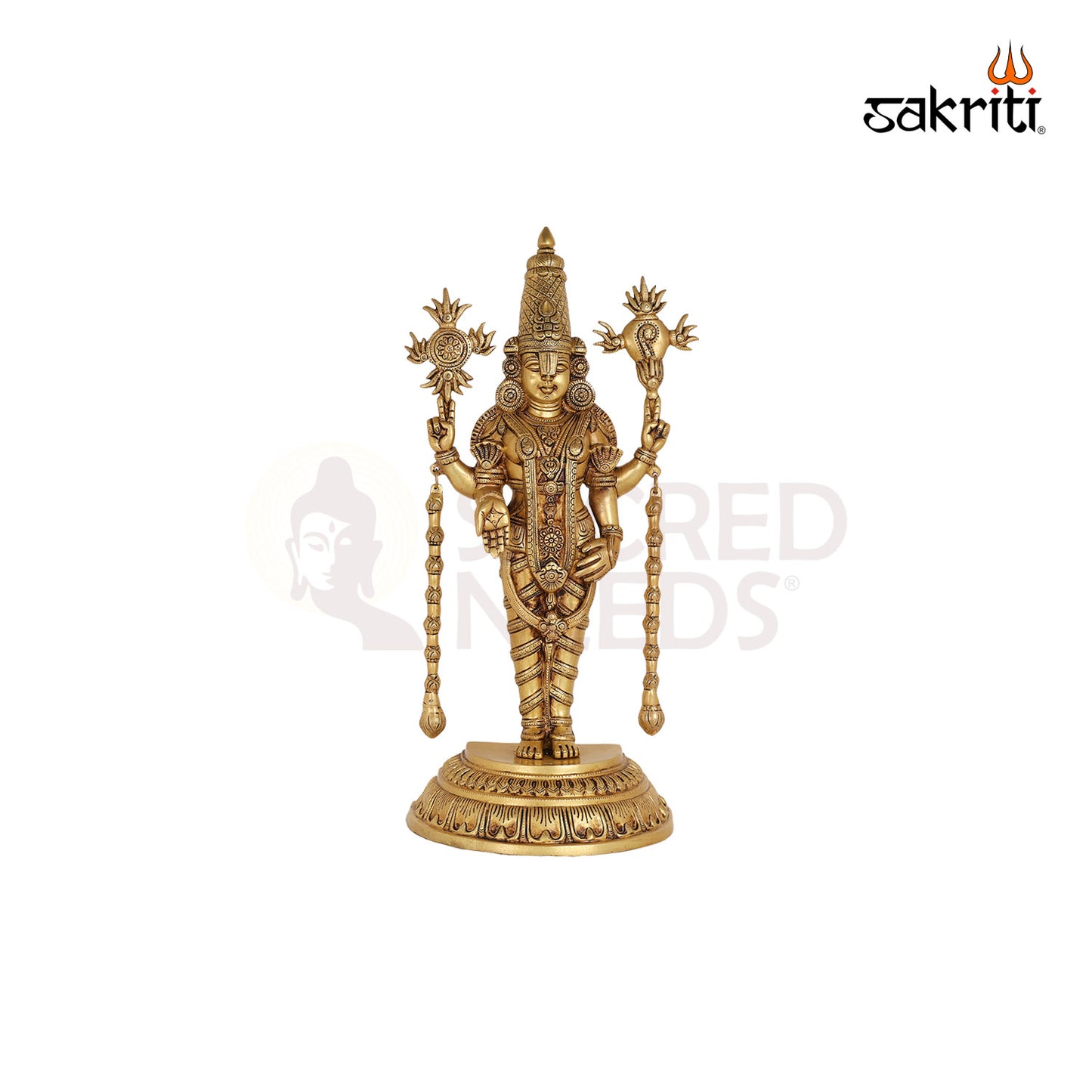 BRASS SHANKH CHAKRA WITH BALAJI