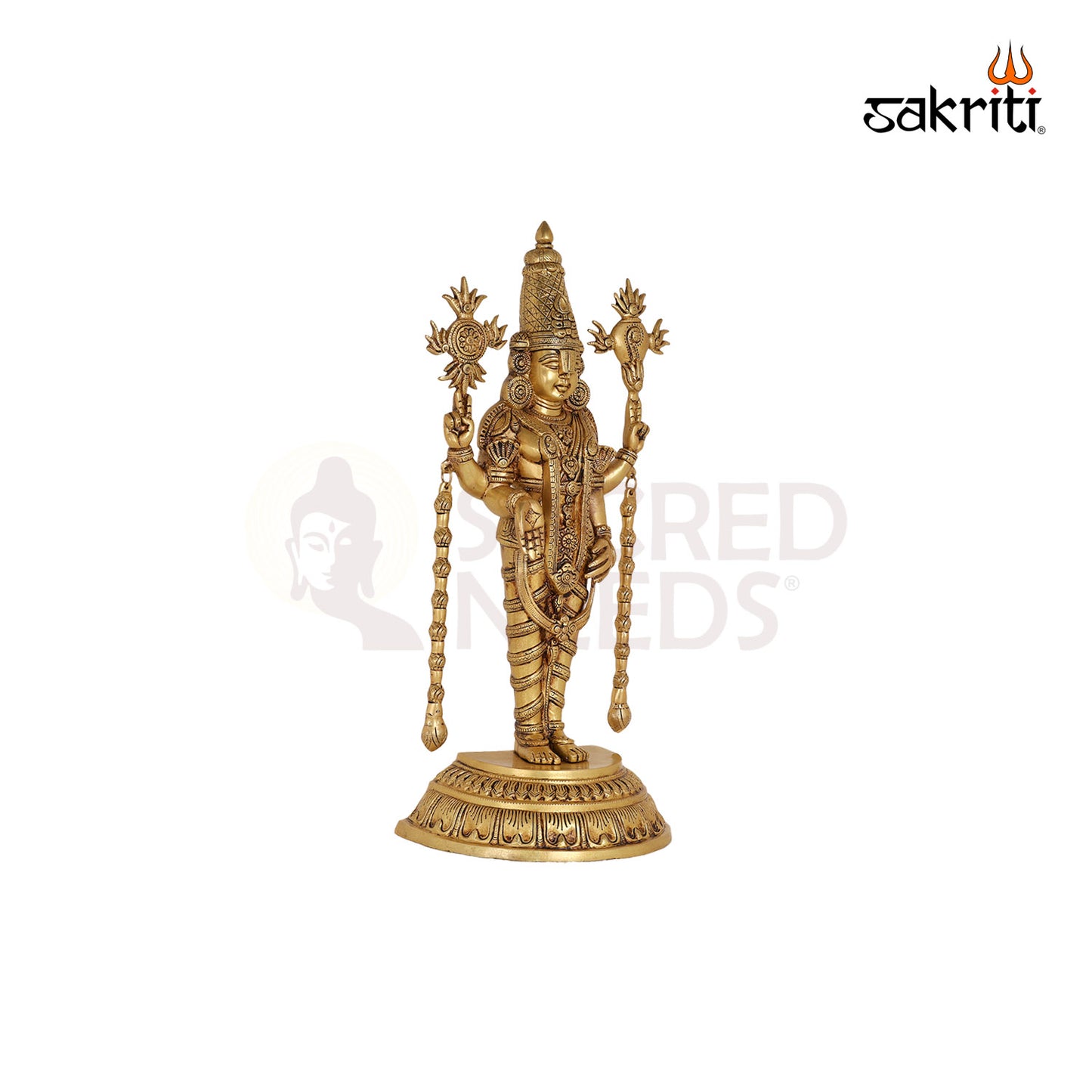 BRASS SHANKH CHAKRA WITH BALAJI