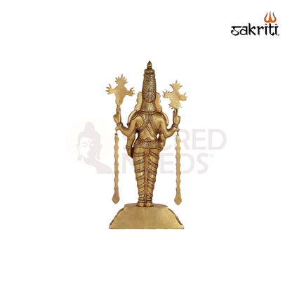 BRASS SHANKH CHAKRA WITH BALAJI