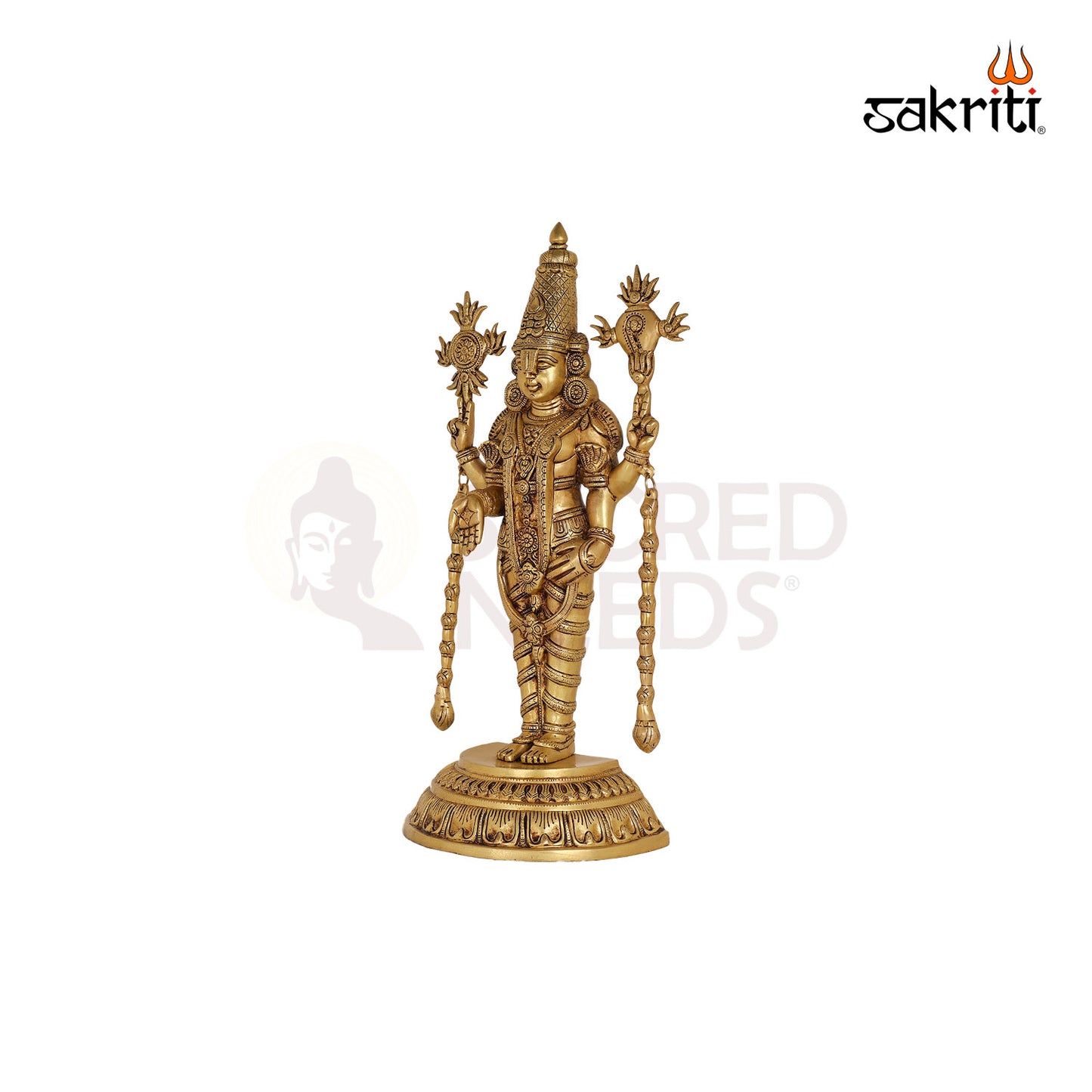 BRASS SHANKH CHAKRA WITH BALAJI