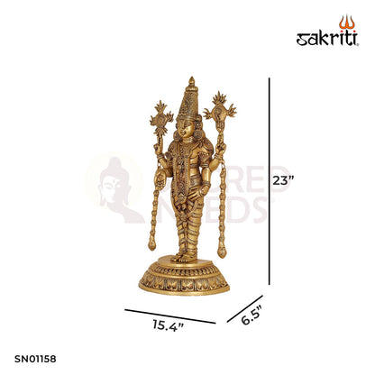 BRASS SHANKH CHAKRA WITH BALAJI