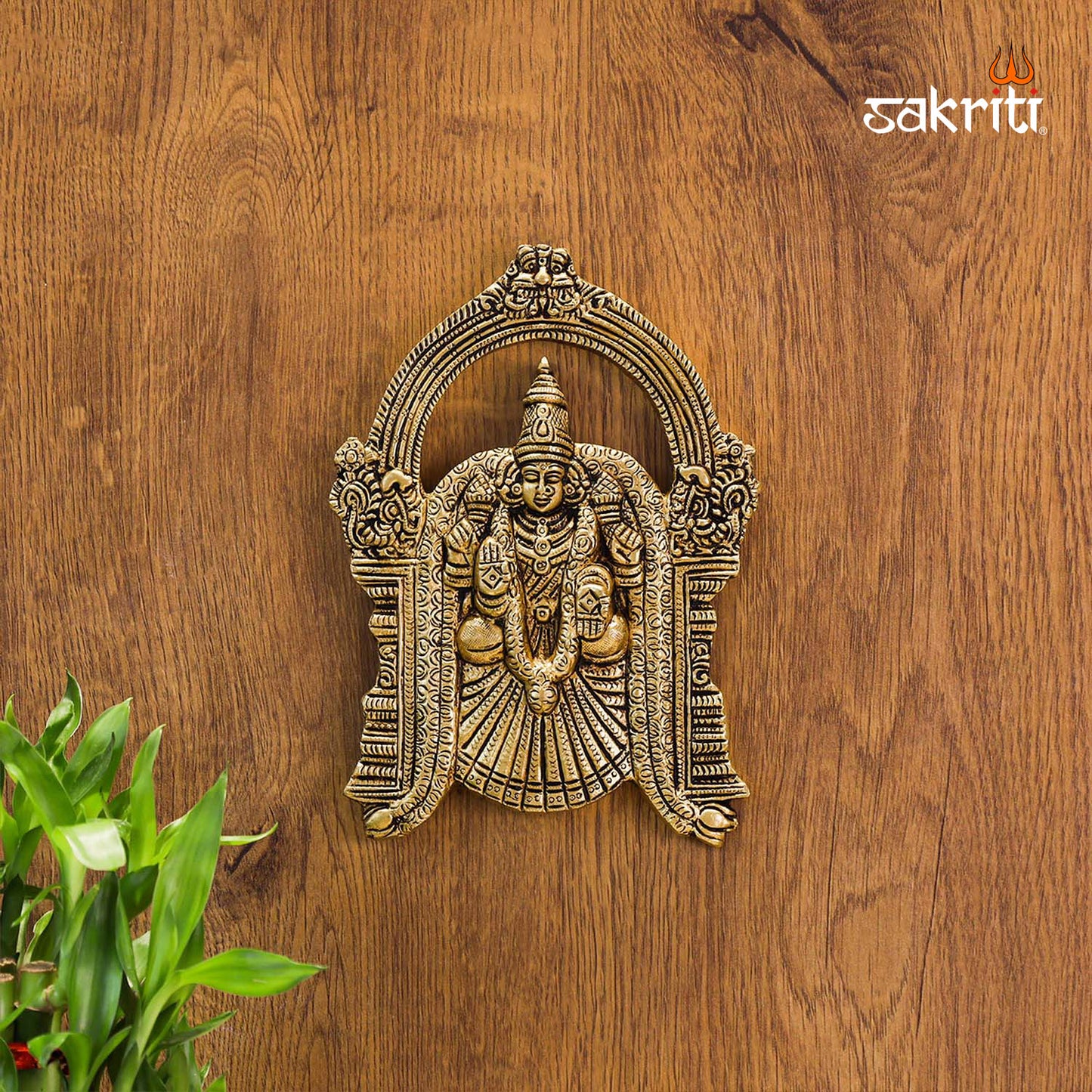 BRASS PADMAVATHI WALL MOUNTED PLATE