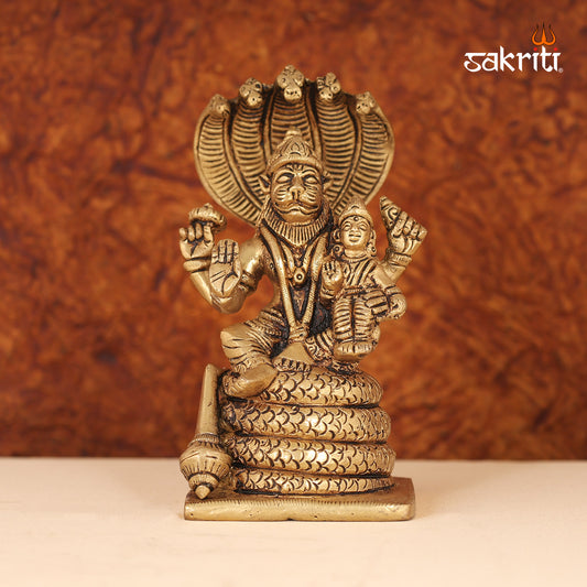 Pure Brass,Narasimhar With Lakshmi,Narasimhar,Lakshmi,Temple,Pooja Room,Home Decor,Gift.