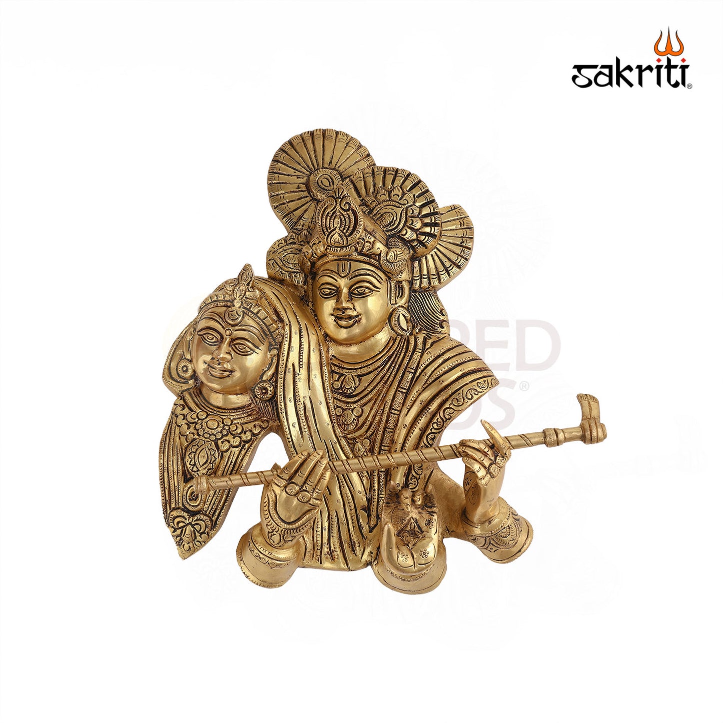 BRASS RADHA KRISHNA WALL MOUNTED