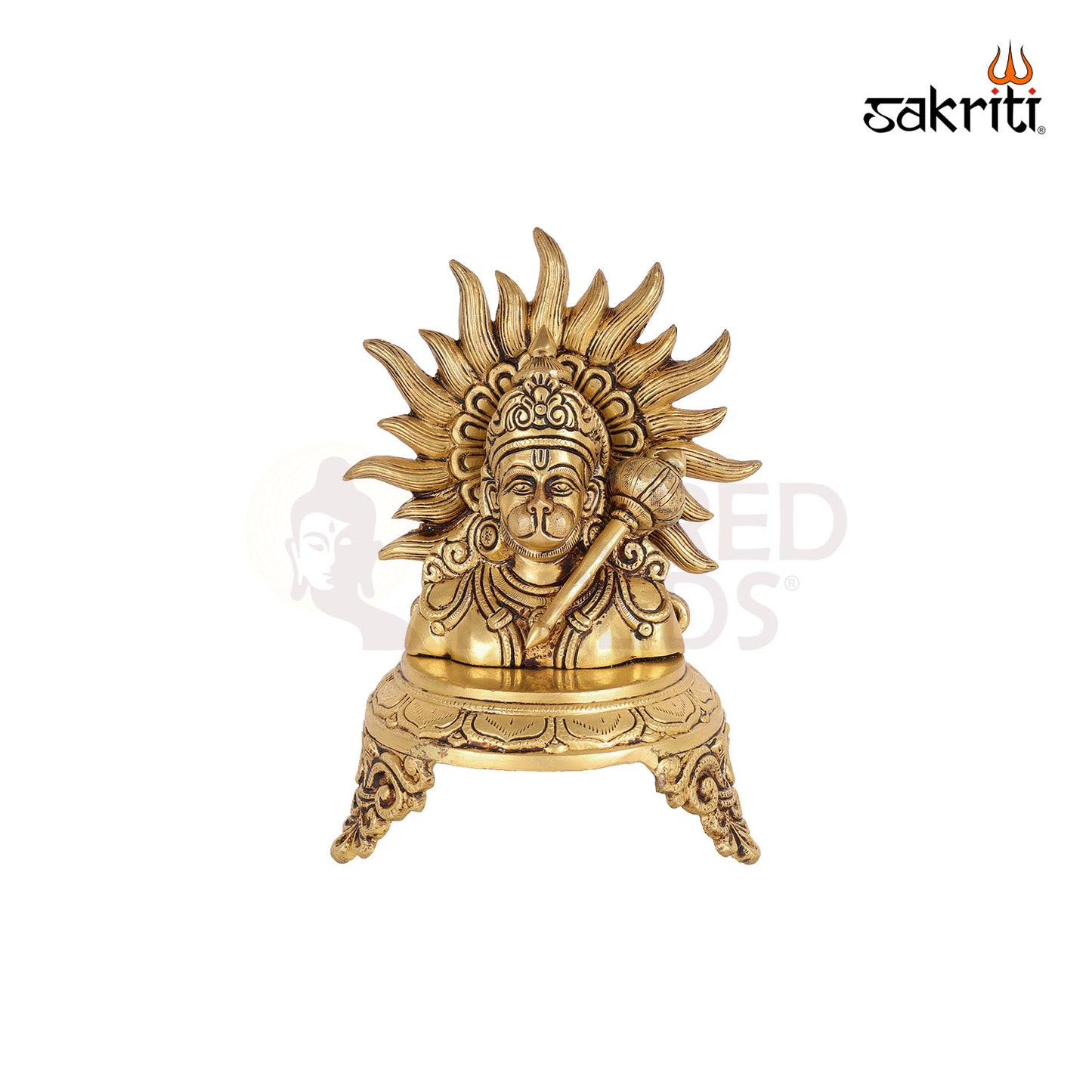 BRASS HANUMAN WITH BASE