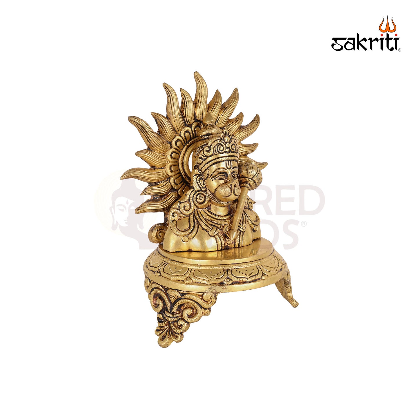 BRASS HANUMAN WITH BASE