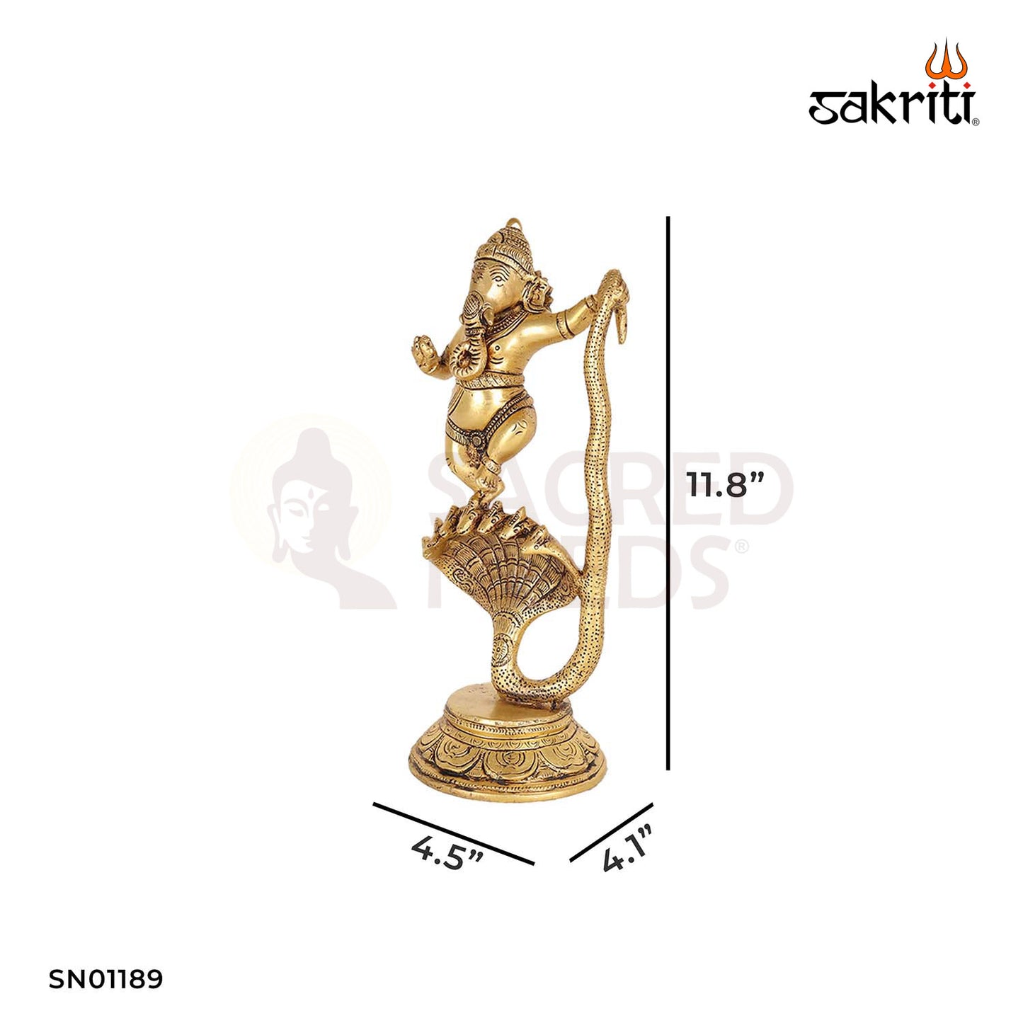 BRASS DANCING NAAG GANESHA