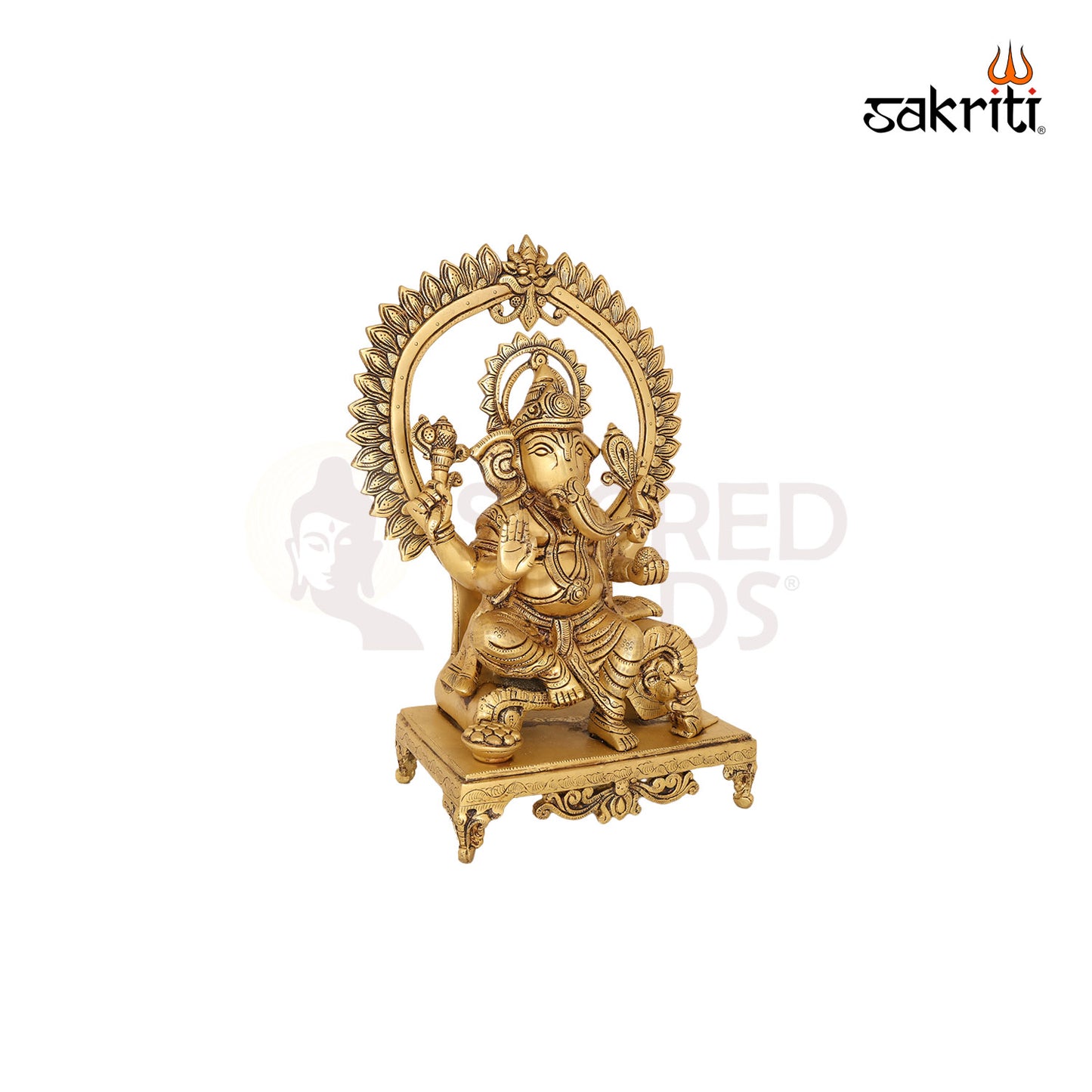 BRASS GANESH WITH ARCH