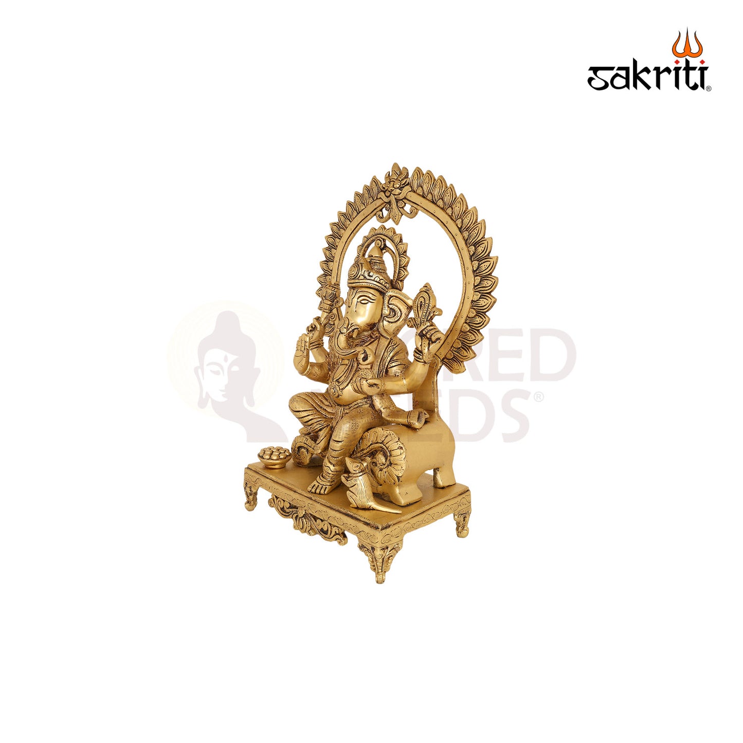 BRASS GANESH WITH ARCH