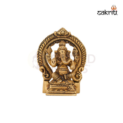 BRASS GANESHA WITH ARCH