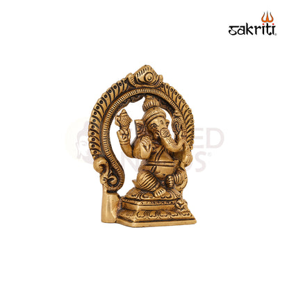 BRASS GANESHA WITH ARCH