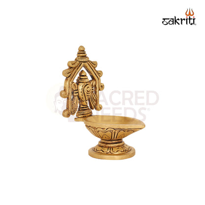 BRASS SHANKH CHAKARA DEEPAM