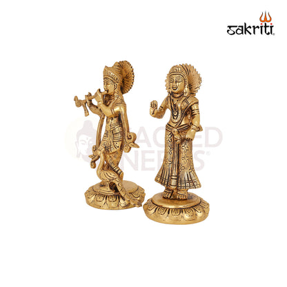 BRASS RADHA KRISHNA SET