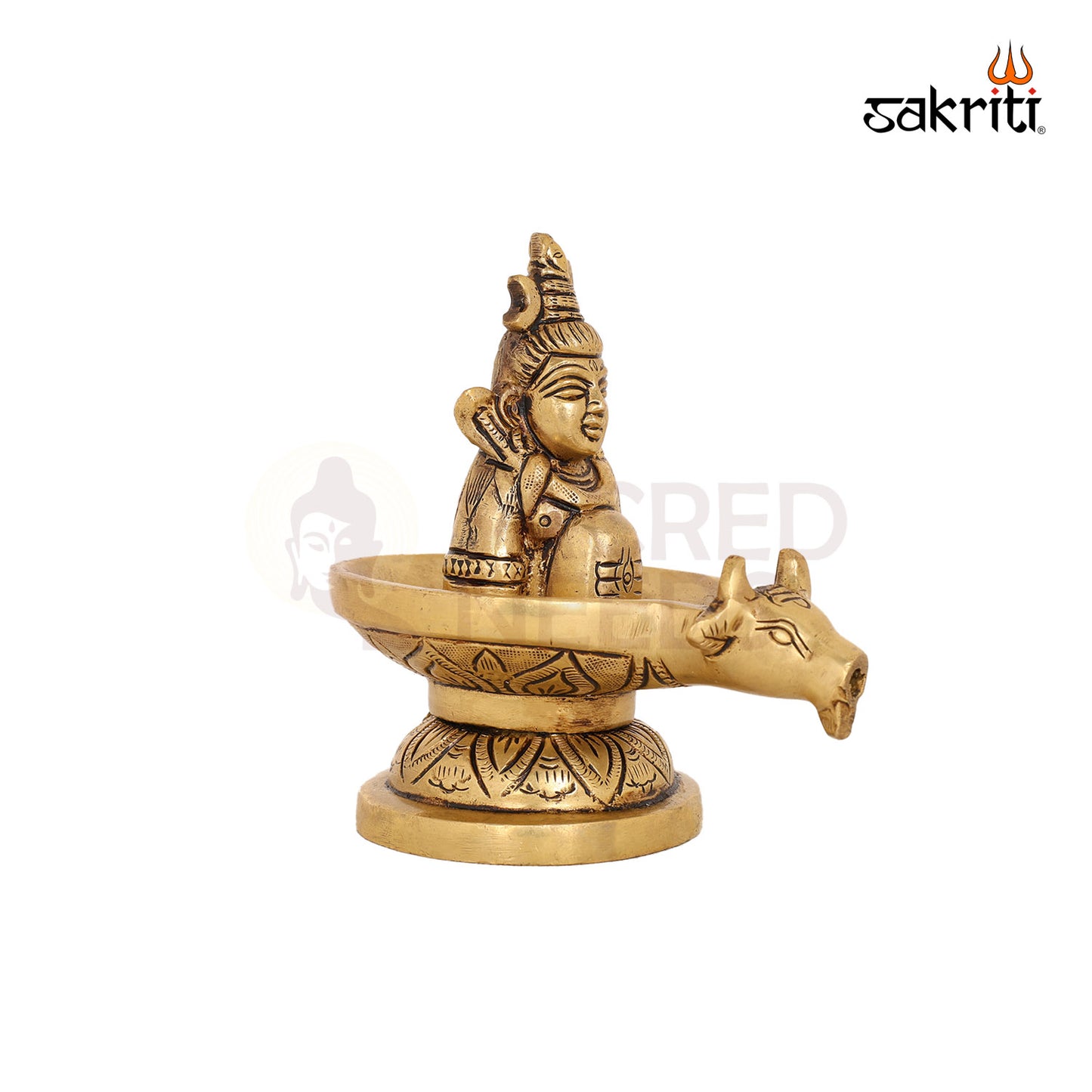 BRASS SHIVALINGA WITH SHIVAN