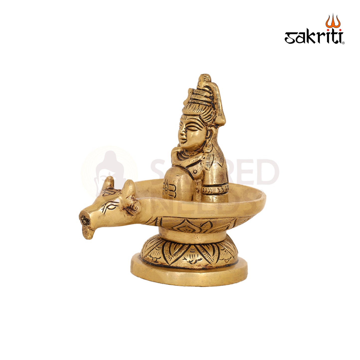 BRASS SHIVALINGA WITH SHIVAN