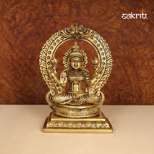 Pure Brass,Lakshmi with Arch,Lakshmi,Amman,Devi,Statue,Pooja Room, Home 
Decore,Gift..