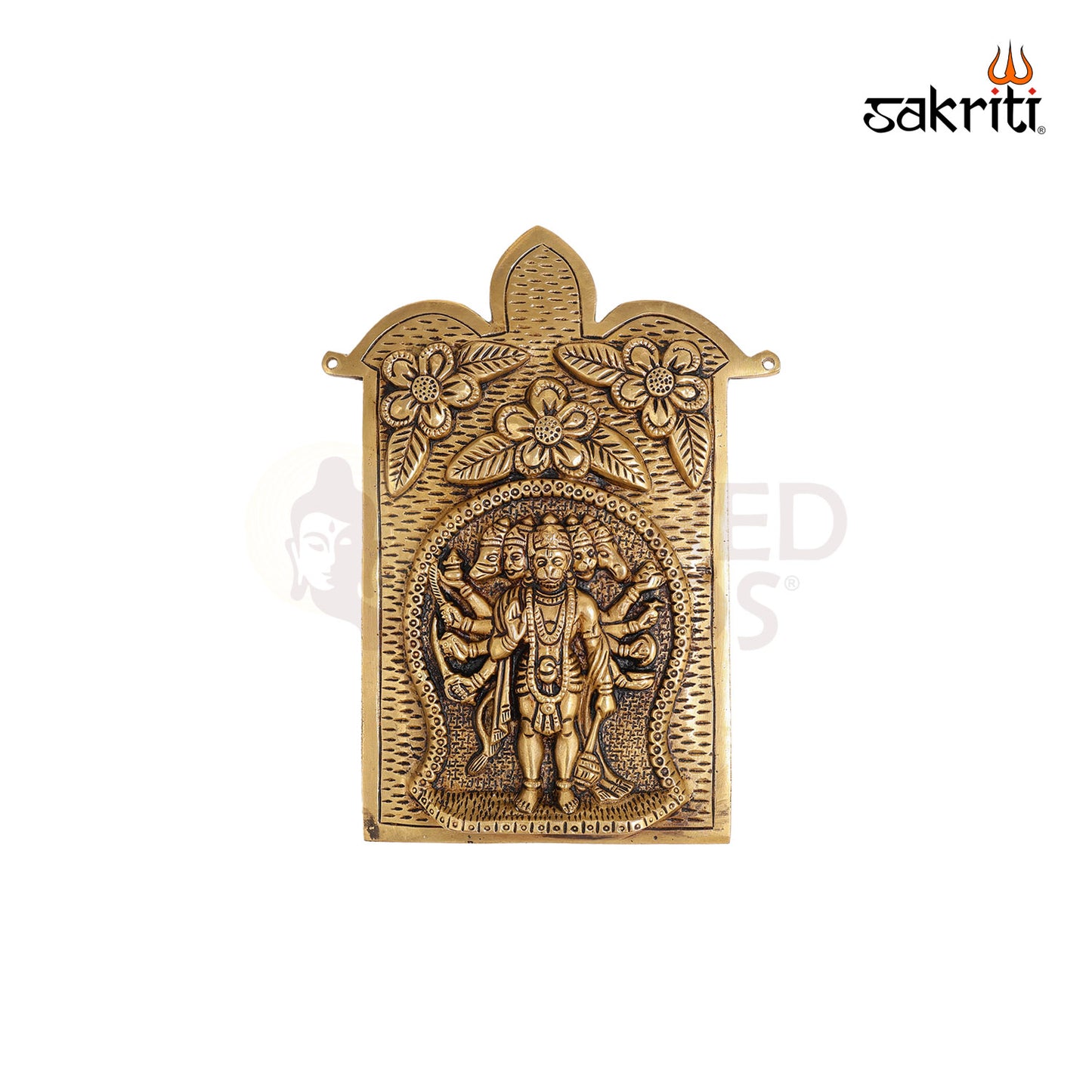 BRASS PANCHAMUKI HANUMAN WALL MOUNTED