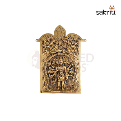 BRASS PANCHAMUKI HANUMAN WALL MOUNTED