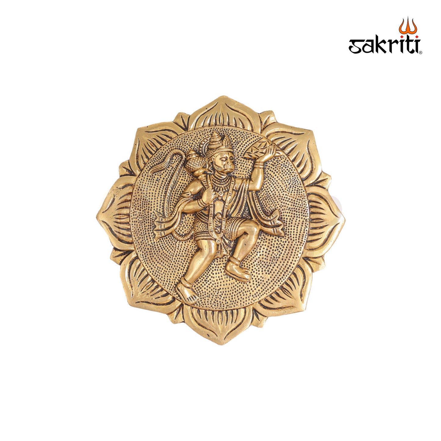 BRASS HANUMAN WALL MOUNTED PLATE