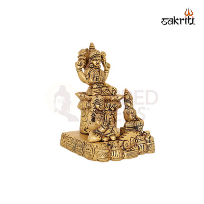 BRASS LAKSHMI KUBER SARASWATHI